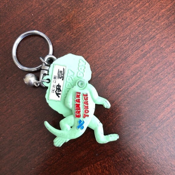 Vintage Showa Retro Frilled Lizard Keychain - Picture 2 of 3